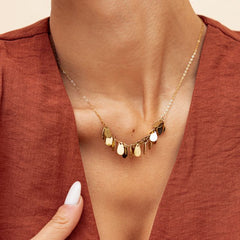 Collier Airy en acier inoxydable doré à l'or fin