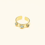 Bague Geneviève en acier inoxydable doré à l'or fin