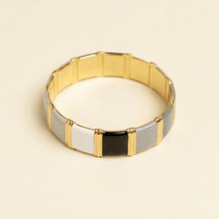 Bracelet Sanasse en acier inoxydable doré à l'or fin